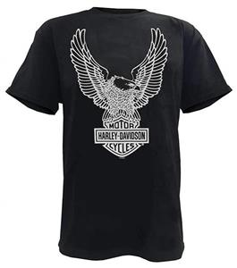 Harley-Davidson Men's T-Shirt Eagle Graphic Short Sleeve Tee Black Tee 30296656 