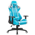 Tuoze Racing Style Gaming Chair High Back PU Computer Chair Ergonomic Adjustable Height Desk Chair Recliner Swivel Executive Office Chair with Headrest and Lumbar Support (Blue and Silver)