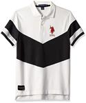 U.S. Polo Assn. Men's Short Sleeve Slim Fit Fancy Pique Polo Shirt