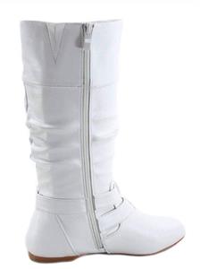 Forever Sonny-54 Women's Stylish Round Toe Buckle Zipper Slouchy Mid-Calf Riding Boots Shoes