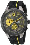 Scuderia Ferrari Men's Stainless Steel Quartz Watch with Silicone Strap, Black, 27 (Model: 830342)