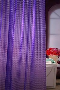 Adwaita 3D Crystal Pattern EVA Bathroom Shower Curtain Liner Violet Shower Curtain (Purple) 