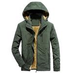 wuliLINL Men's Outdoor Sports Hooded Windproof Jacket Waterproof Warm Thicken Outwear Coat