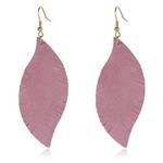 Genuine Leather Earrings，Lightweight Leather Leaf Earrings Teardrop Dangle Handmade for Women Girls