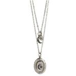 Zen Styles Celestial Design Layered Necklace with Silver Tone Locket – Vintage Necklace 16