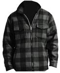 Woodland Supply Co. Men's Heavy Warm Fleece Sherpa Lined Zip Up Buffalo Plaid Jacket