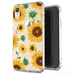 JIAXIUFEN Clear Case Cute Sunflowers Slim Shockproof Flower Floral Desgin Soft Flexible TPU Silicone Back Cover Phone Case for iPhone XR 2018 6.1 inch