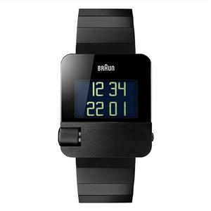 Braun Men's BN0106BKBTG Prestige Digital Digital Display Swiss Quartz Black Watch 
