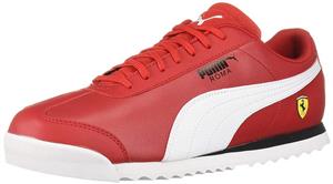 PUMA Men's Ferrari Roma Sneaker, Rosso Corsa White Black, 11 M US 