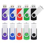 KOOTION 10pack 32GB USB 3.0 Flash Drive Thumb Drives Swivel Memory Stick Jump Drives (5 Colors: Black Blue Green Purple Red)