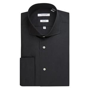 Isaac Mizrahi Men's Slim Fit Spread Collar French Cuff Cotton Solid Dress Shirt - Colors