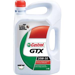 روغن موتور خودرو کاسترول مدل GTX ظرفیت 1 لیتری 20W50 Castrol 1L Car Engine Oil 