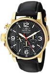 Invicta Men's 'I-Force' Quartz Stainless Steel and Black Leather Casual Watch (Model: 20135)