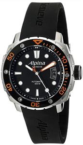 Alpina Men's AL-525LBO4V26 Seastrong Diver 300 Analog Display Automatic Self Wind Black Watch 