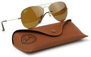 Ray-Ban RB3025 001/33 Unisex Avaiator Sunglasses Gold / Crystal Brown 58mm