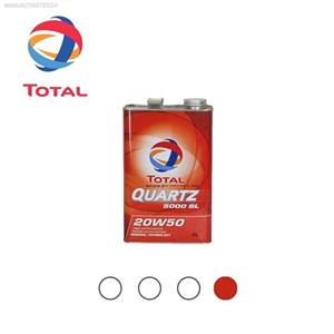 روغن موتور خودرو توتال مدل Quartz 5000 SL چهار لیتری 20W-50 Total Quartz 5000 SL 4L 20W-50 Car Engine Oil