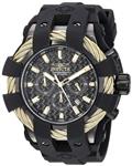 Invicta Men's Bolt Stainless Steel Quartz Watch with Silicone Strap, Black, 32 (Model: 23866)