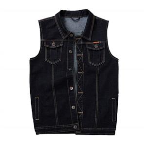 Men's Casual Button Up Denim Vest Vintage Sleeveless Jeans Vest Jacket 