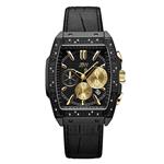 JBW Luxury Men's Echelon J6379 0.28 ctw 28 Diamond Wrist Watch with Genuine Croc Leather Bracelet, 41mm