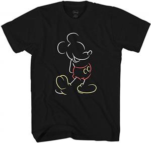 Disney Mickey Mouse Line Pop Men's Adult Graphic Tee T-Shirt 