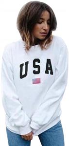Women Fashion Sweatshirt,Lelili USA Letter and Flag Printed Long Sleeve Crewneck Casual Pullover Tops 