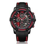 Causal Megir Big Dial Rubber Band Sport Watch, Chronograph Men's Waterproof Watch with Day Date Display