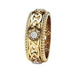 Letdown_rings Women Wedding Ring Plated 14k White Diamond Openwork Pattern Valentine's Festival Gifts for Boyfriend Girlfriend (US Size) 