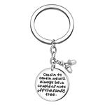 Cousin Gifts Key Chain Women Men Boy Girl - Cousin to cousin will always be a couple of nuts off family tree - Family Gift
