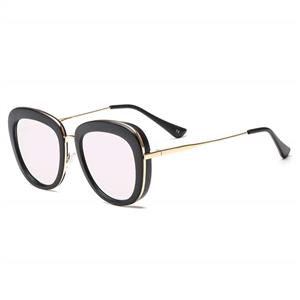 SUERTREE Mirrored Sunglasses Women Men Metal Frame Vintage Shades Fashion Eyewear UV400 JH9013