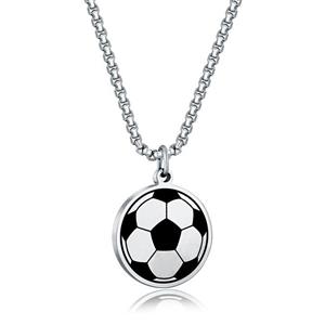 ADoor Soccer Athletes Stainless Steel Sports Cross Pendant Necklace for Teens Girl Boys Men 22 Inch Adjustable Chain Bible Verse 