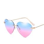 oineke New Retro Love Ocean Piece Sunglasses Street Beat Peach Heart Shaped Sunglasses