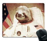 Smooffly Gaming Mouse Pad Custom,Funny Sloth Dress As a Astronaut Personality Mouse Pad Unique Design Mousepad