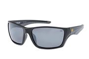 Caterpillar Men's Rigger Polarized Wrap Sunglasses, Matte Black, 61 mm 