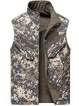 AKARMY Men's Casual Outdoor Vest Jacket Camo Hunter Soft Shell Mountain Shadow Outerwear