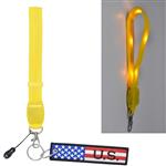 LED Wristlet Keychain Lanyards Light Up Hand Wrist Strap Key Chain Holder Grip Lanyard Adjustable Length Fits Women Men Kids for Key Chain Cell Mobile Phone Camera USB Flash Drive iPod MP3 MP4(Yellow)