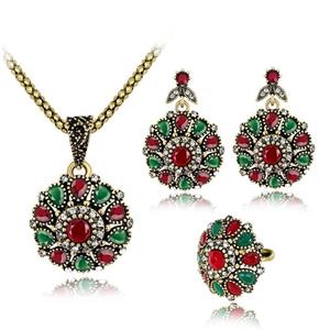 Wensltd Clearance! 3pcs Fashion Jewelry Set Crystal Chic Eyes Drop Earrings Necklace Bracelet DIY 