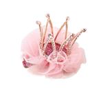 Girl's Diamond Crown Hair Pin Princess Flower Hair Clips Rhinestone Crystal Tiara Kids Party Hair Accessory