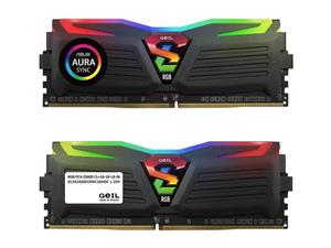 رم دسکتاپ DDR4 دوکاناله 3200 مگاهرتز CL16 گیل مدل Super Luce ظرفیت 16 گیگابایت Geil Super Luce DDR4 3200 CL16 Dual Channel Desktop RAM - 16GB