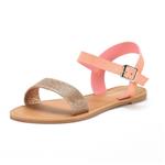 DREAM PAIRS Women's Cute Open Toes One Band Ankle Strap Flexible Summer Flat Sandals New