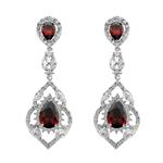 SELOVO Wedding Teardrop Dangle Earrings Silver Tone Vintage Chandelier Earrings Zircon