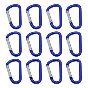 Saim Aluminum Carabiner D Shape Buckle Keychain Clip, Spring Snap Key Chain Clip Hook