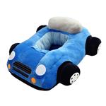 Fityle Cute Car Children Reading Seating Sofa Cover Kids Mini Chair Baby Bedroom Playroom Stuffed Toy Bean Bag - Blue