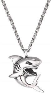 U7 Shark/Fish/Dolphin Pendant Animal Jewelry Men Boys Necklace with Stainless Steel/Gold/Black Gun Plated/925 Sterling Silver Chain 
