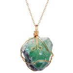 Clearance!Women Party Necklace,Todaies Rainbow Stone Natural Crystal Chakra Rock Necklace Quartz Pendant 5 Colors