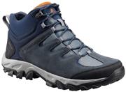 Columbia Men's Buxton Peak MID Waterproof Wide Hiking Boot, Grey ash, Bright Copper, 10.5  Wide US