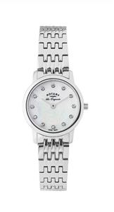 Rotary Lb90016-07 Women's Les Originales Stainless Steel Mother Of Pearl Dial Ss Watch 