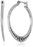 Lucky Brand Womens Floral Openwork Hoop Earrings