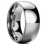 King Will Basic Men's 2mm 4mm 6mm 8mm 9mm Classic High Polished Domed Tungsten/Titanium/Tungsten Silicone Set Metal Wedding Ring