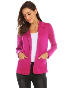 Zeagoo Womens Casual Work Office Blazer Open Front Long Sleeve Cardigan Jacket