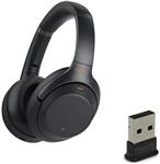 Sony WH1000XM3 Wireless Bluetooth Noise Canceling Over Ear Headphone Bundle with Plugable USB 2.0 Bluetooth Adapter - Black